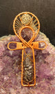 prophecy stone with golden prophecy stone marcasite pyrite copper crystal ankh