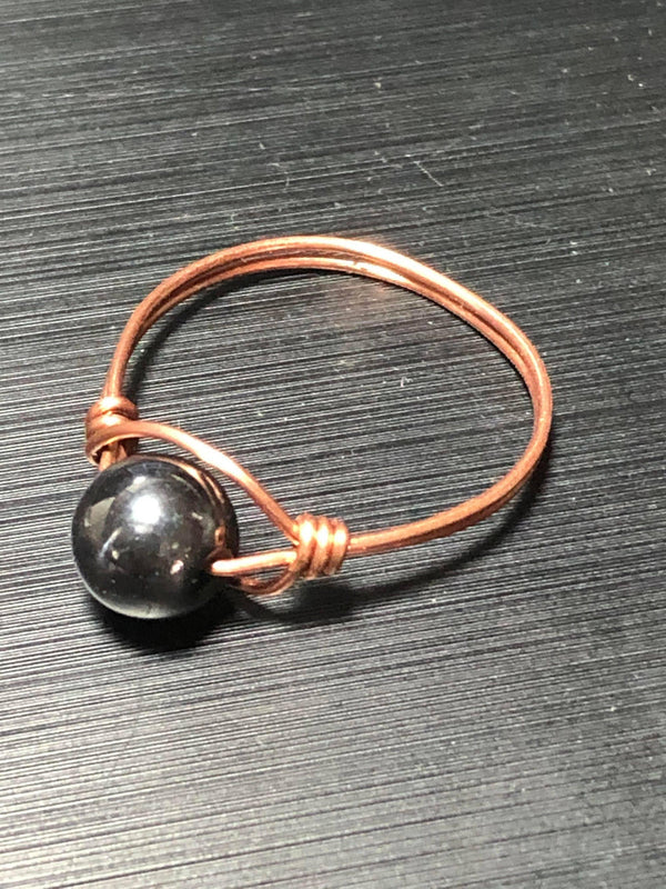 Hematite Copper Bead Ring - Infinite Treasures, LLC