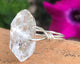 Herkimer Diamond on Sterling Silver Handmade bead ring - Infinite Treasures, LLC