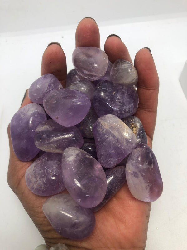 Amethyst1 1/2- 2 inch polished Trumble Stone Crystal - Infinite Treasures, LLC