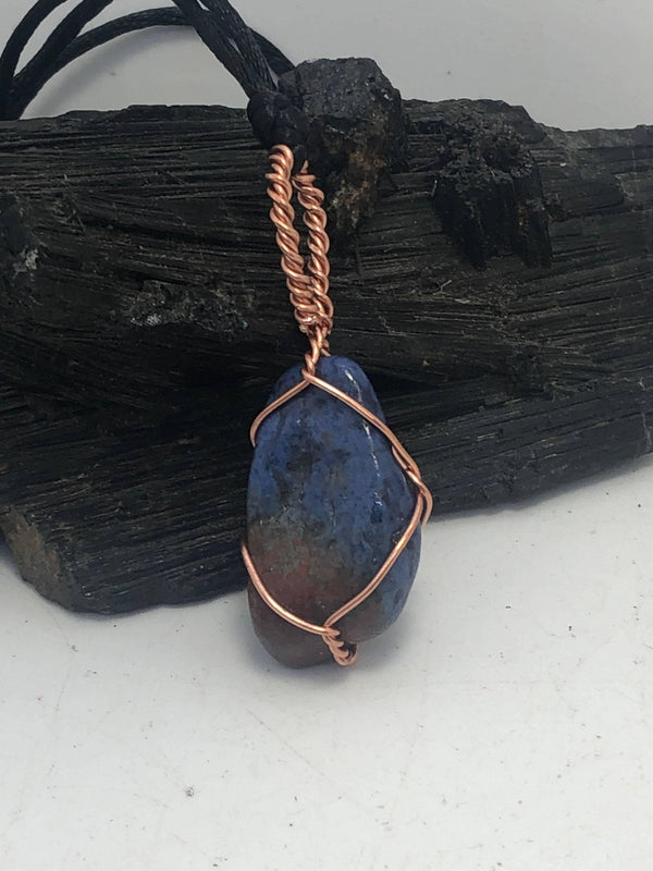 Dumortierite Copper Pendant Necklace - Infinite Treasures, LLC