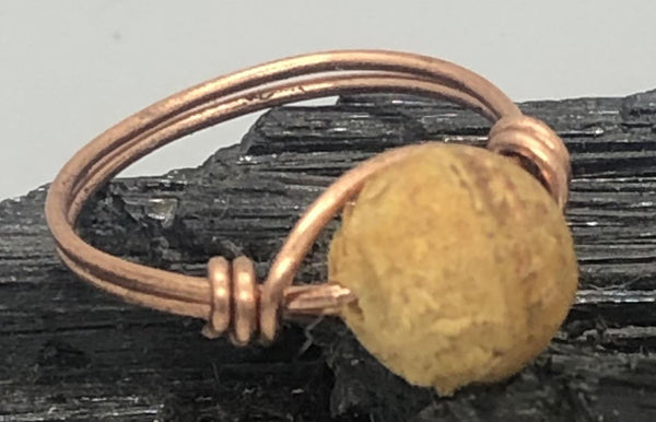 Palo Santo Copper Bead Ring - Infinite Treasures, LLC