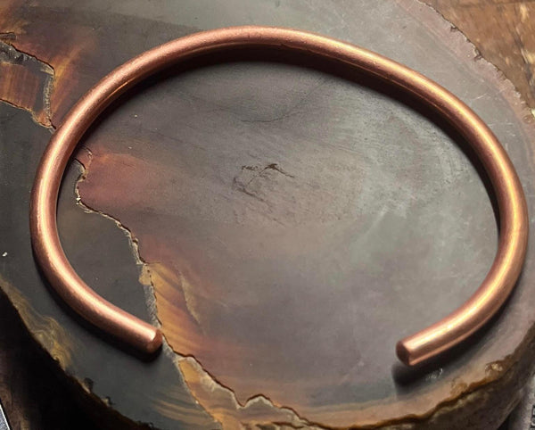 Plain Copper Bangle Bracelet Hand Made - Infinite Treasures, LLC