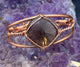 smoky, quartz, copper, wirewrapped, handmade, bracelet