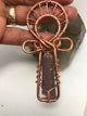 South African Spirit Quartz Egyptian Kemetic Coptic Cross Copper Ankh Wirewrapped Pendant Necklace - Infinite Treasures, LLC
